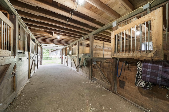 view of horse barn