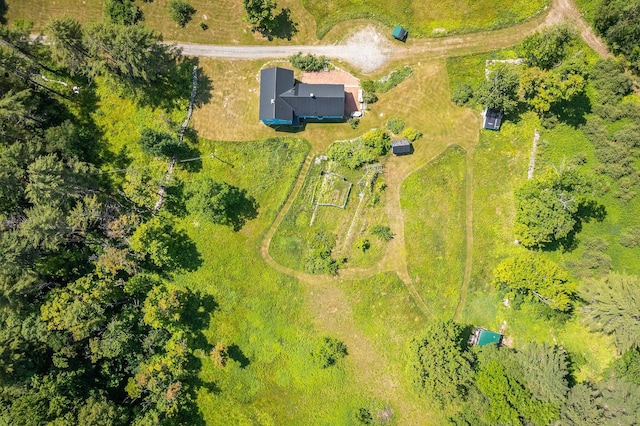 aerial view featuring a rural view