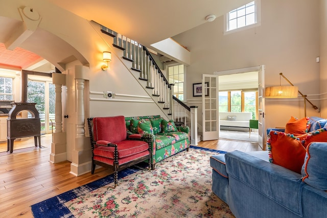 living room featuring hardwood / wood-style flooring