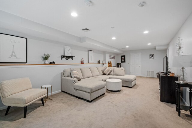 view of carpeted living room