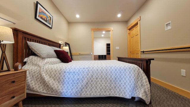 view of carpeted bedroom