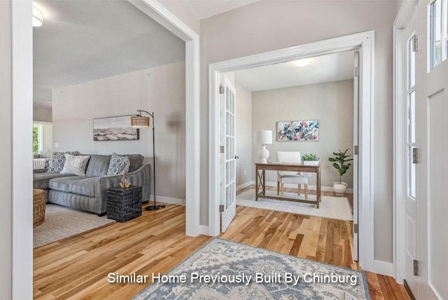 entrance foyer featuring hardwood / wood-style floors