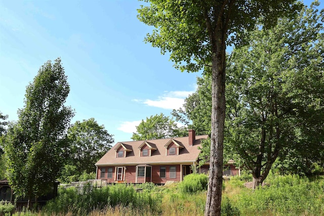 view of cape cod home