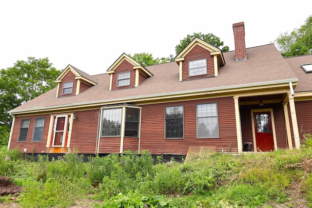 view of cape cod home