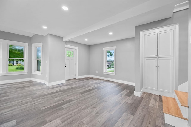 interior space featuring light wood-type flooring