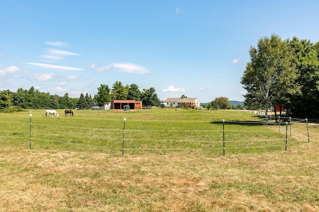 view of yard featuring a rural view