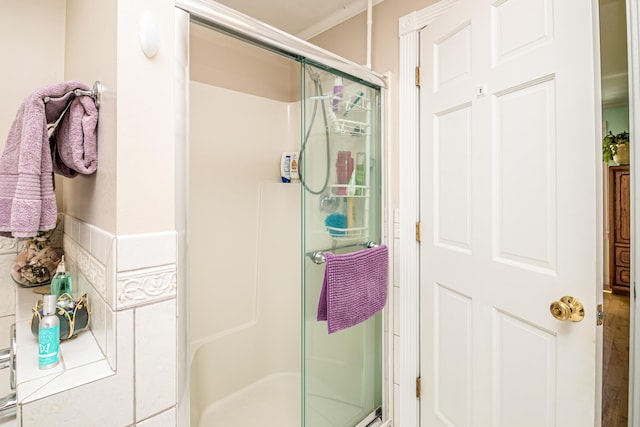 bathroom with an enclosed shower