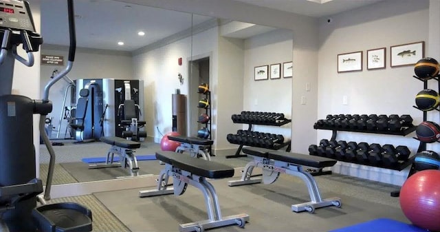 view of exercise room