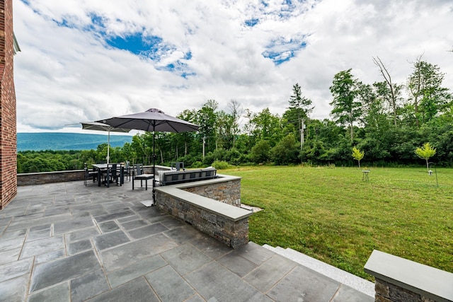view of patio featuring outdoor dining space