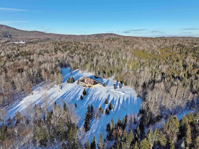 aerial view featuring a mountain view