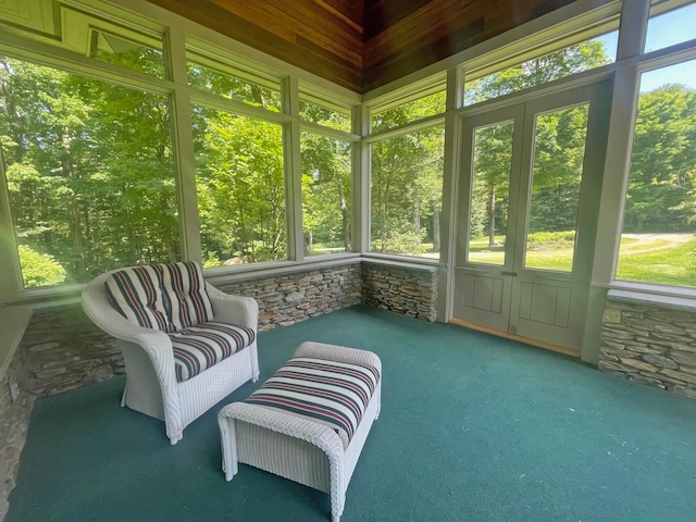 view of sunroom