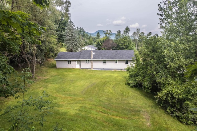 exterior space with a mountain view