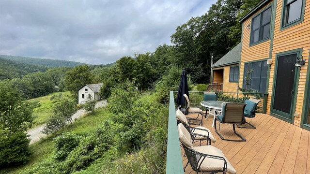 deck featuring grilling area