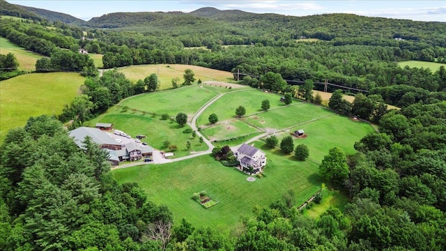 drone / aerial view featuring a rural view