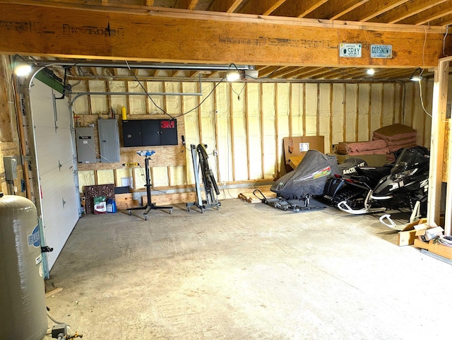 garage featuring electric panel