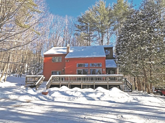 exterior space featuring a deck