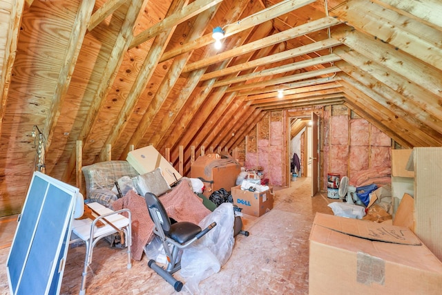 view of attic