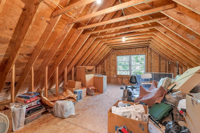 view of attic