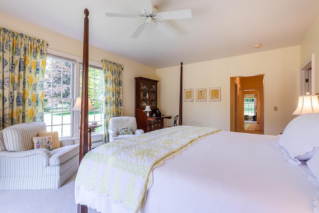 bedroom with ceiling fan