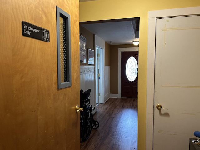 interior space featuring wood finished floors