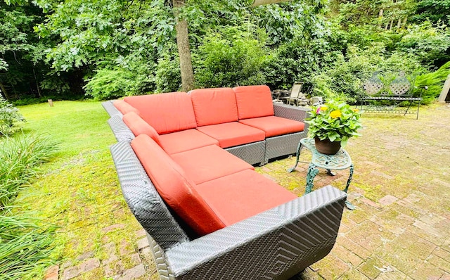 view of patio / terrace with an outdoor hangout area