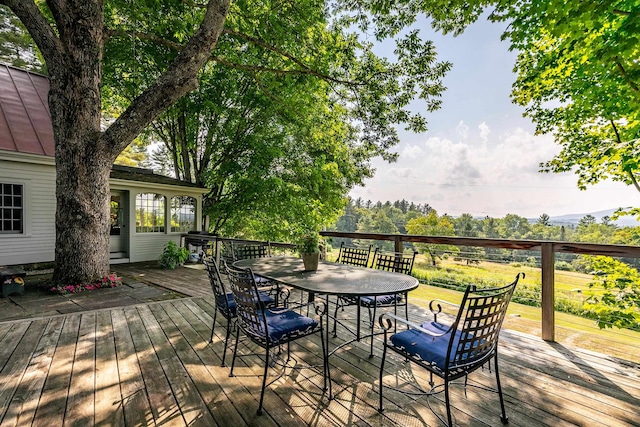 view of wooden deck