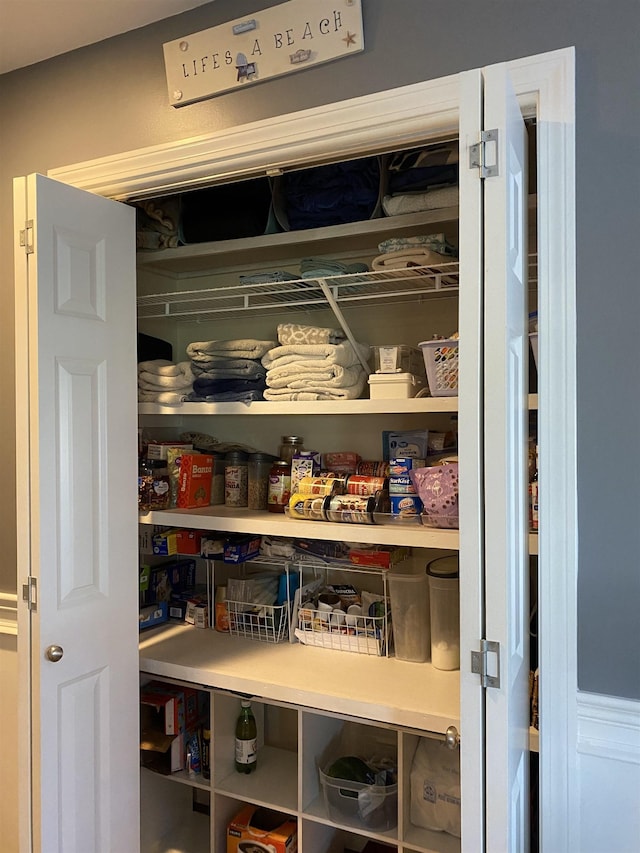 view of pantry