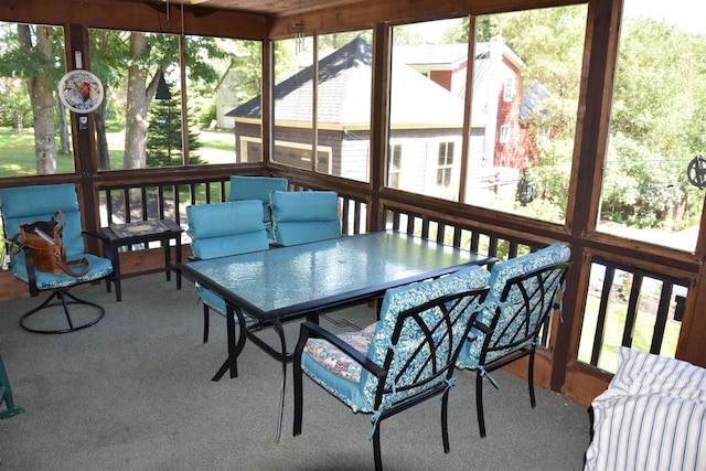 view of sunroom