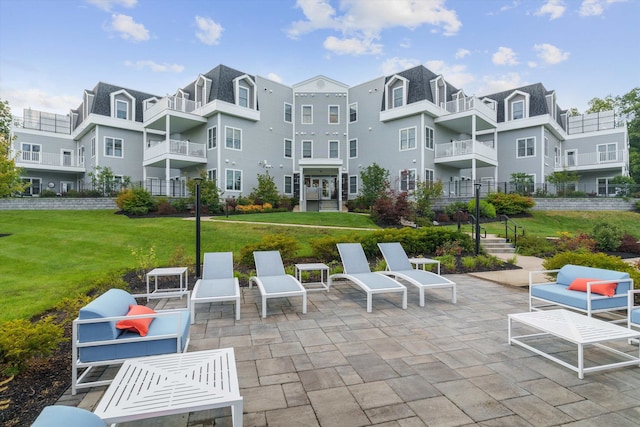 view of patio / terrace with a balcony