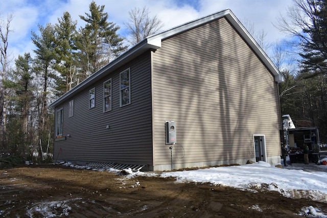 view of snowy exterior