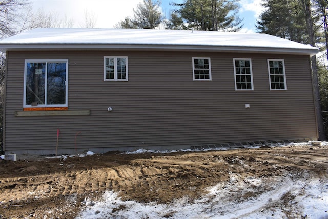 view of snowy exterior