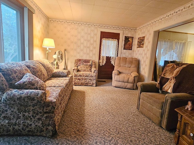 view of carpeted living room