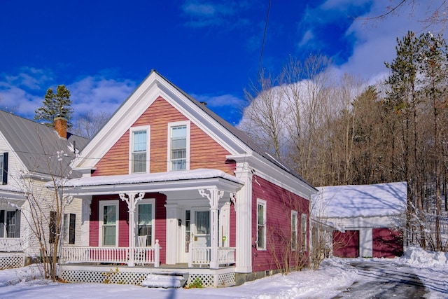 view of front of property with a porch