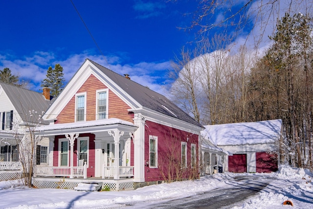 view of front of house with covered porch