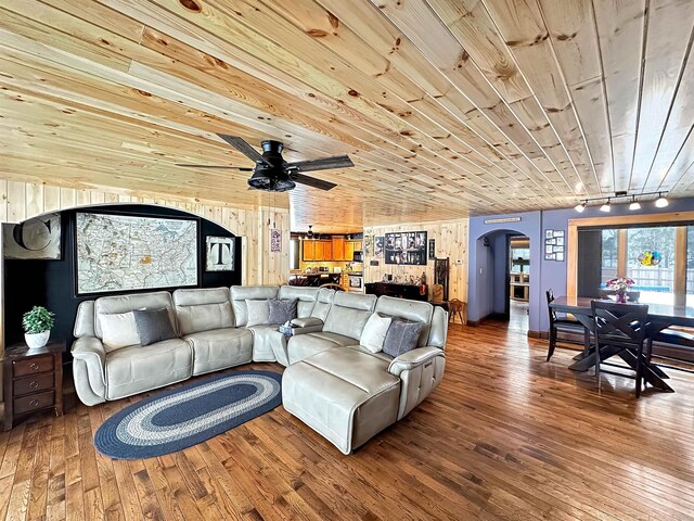 dining area with hardwood / wood-style floors