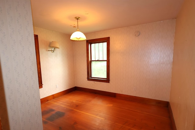 unfurnished room featuring wood-type flooring