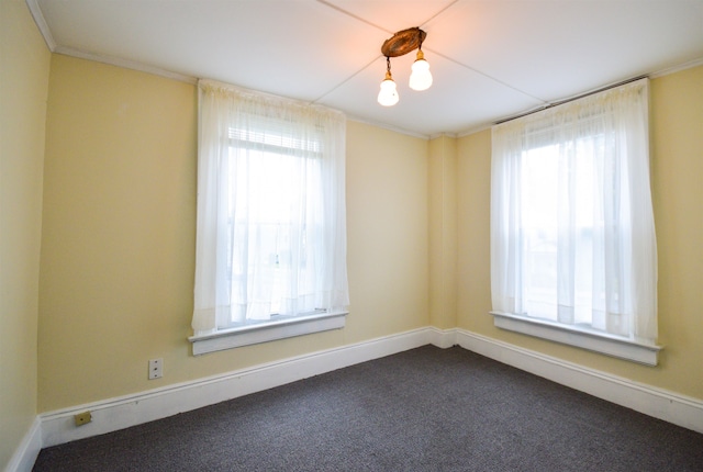 spare room featuring carpet floors and a healthy amount of sunlight