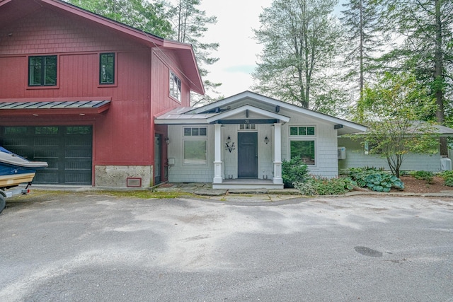 view of front of house featuring a garage