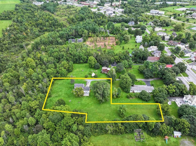 bird's eye view with a residential view