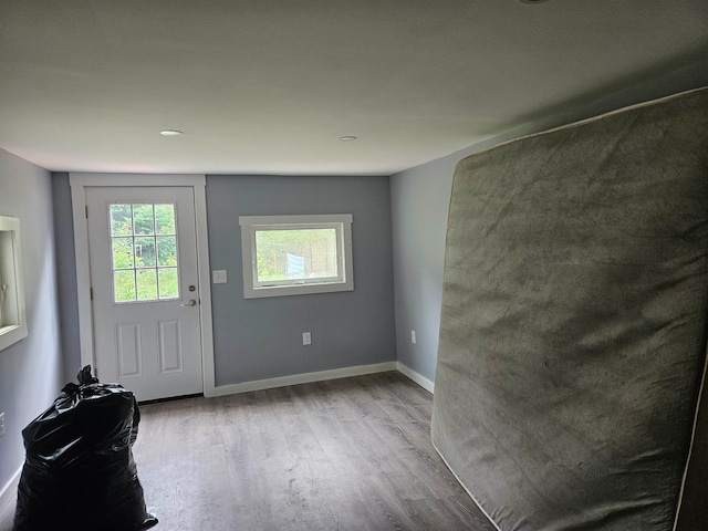 doorway featuring light hardwood / wood-style flooring