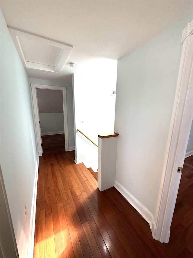 hallway featuring hardwood / wood-style flooring