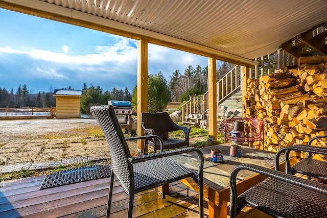 view of wooden deck