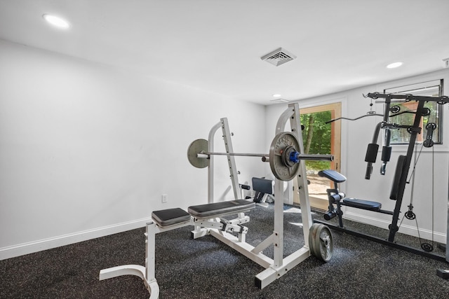 view of workout room