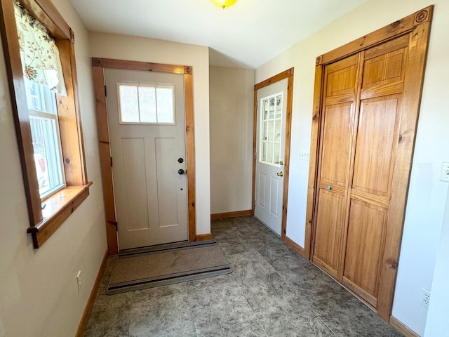 entryway with baseboards