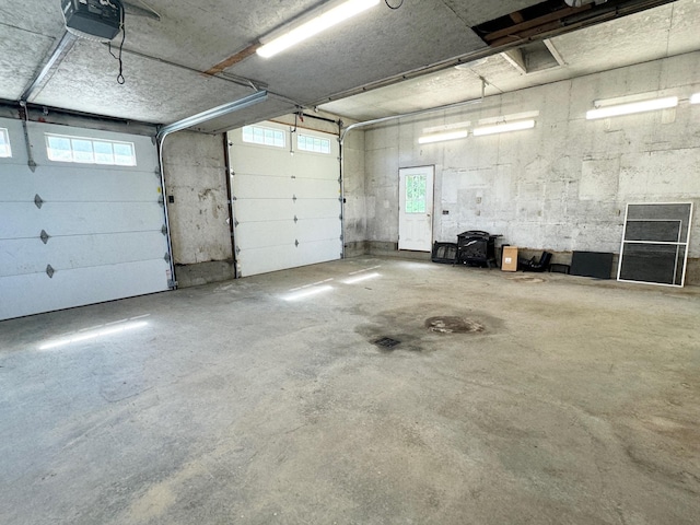 parking deck with a garage door opener