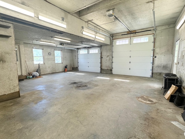 parking deck with a garage door opener