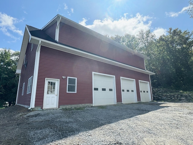 garage with driveway