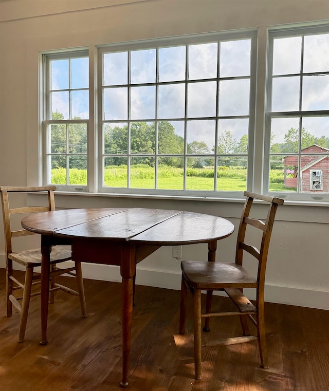 dining room featuring dark hardwood / wood-style floors