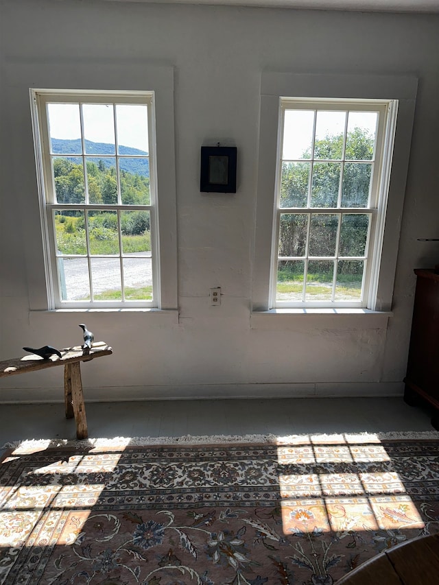 unfurnished room with a healthy amount of sunlight