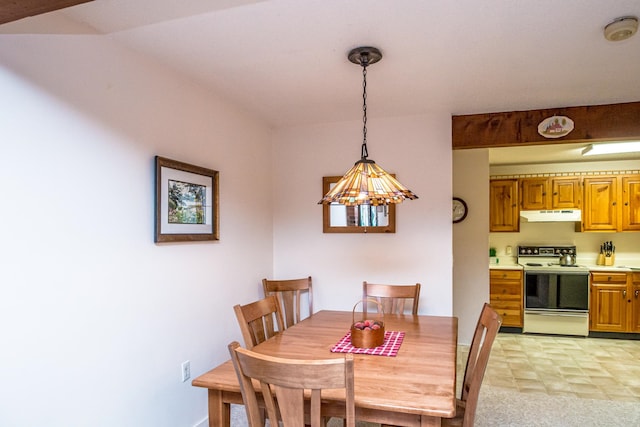 view of dining room